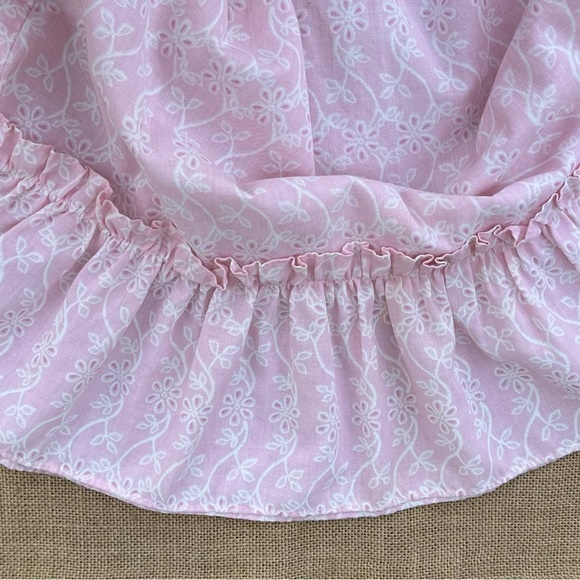 Sears Girl’s Smocked Perma Prest Cottagecore Pink Dress - Picture 8 of 11